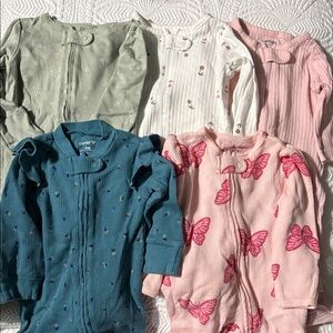 Carter’s Footed Pajamas Bundle 0-3 Months Baby Girl (P2)